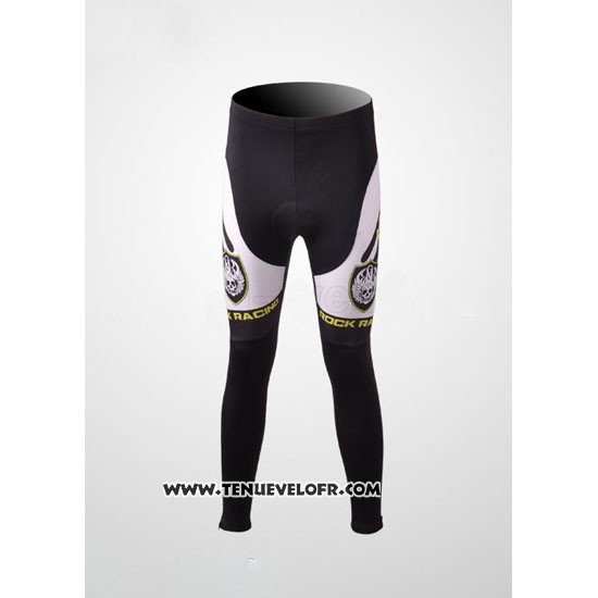 2010 Maillot Ciclismo Rock Racing Argent et Blanc Manches Longues et Cuissard